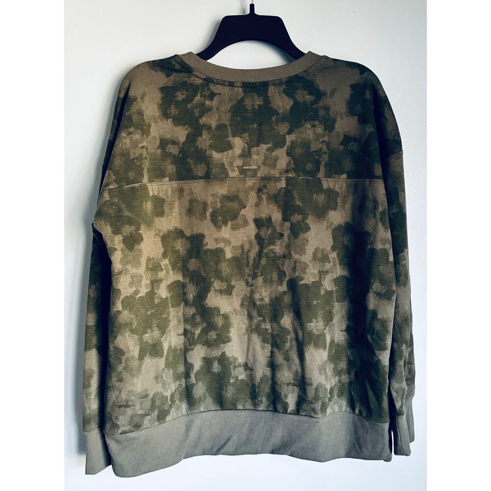 Mondetta Green Tie Dye Crewneck Sweatshirt Women’s L Soft Athleisure Pullover - Picture 7 of 8